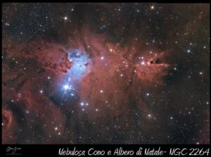 Scopri di più sull'articolo La Nebulosa Cono: Un Pilastro di Polvere e Mistero e L’Ammasso Albero di Natale: Un’Incubatrice di Stelle