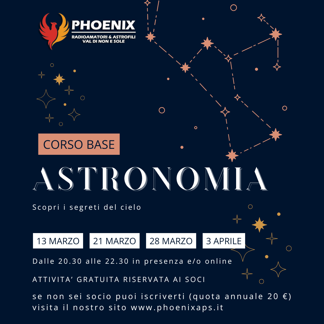 Al momento stai visualizzando Corso base di Astronomia